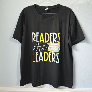 Readers Are Leaders School Shirt for Teachers | size XL